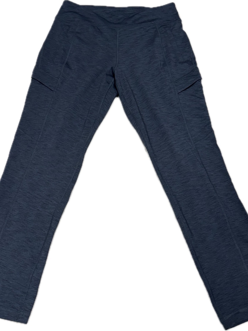 NWT Duluth Trading Women's NoGA Leggings Zip Pockets Pants Heather Blue Size M